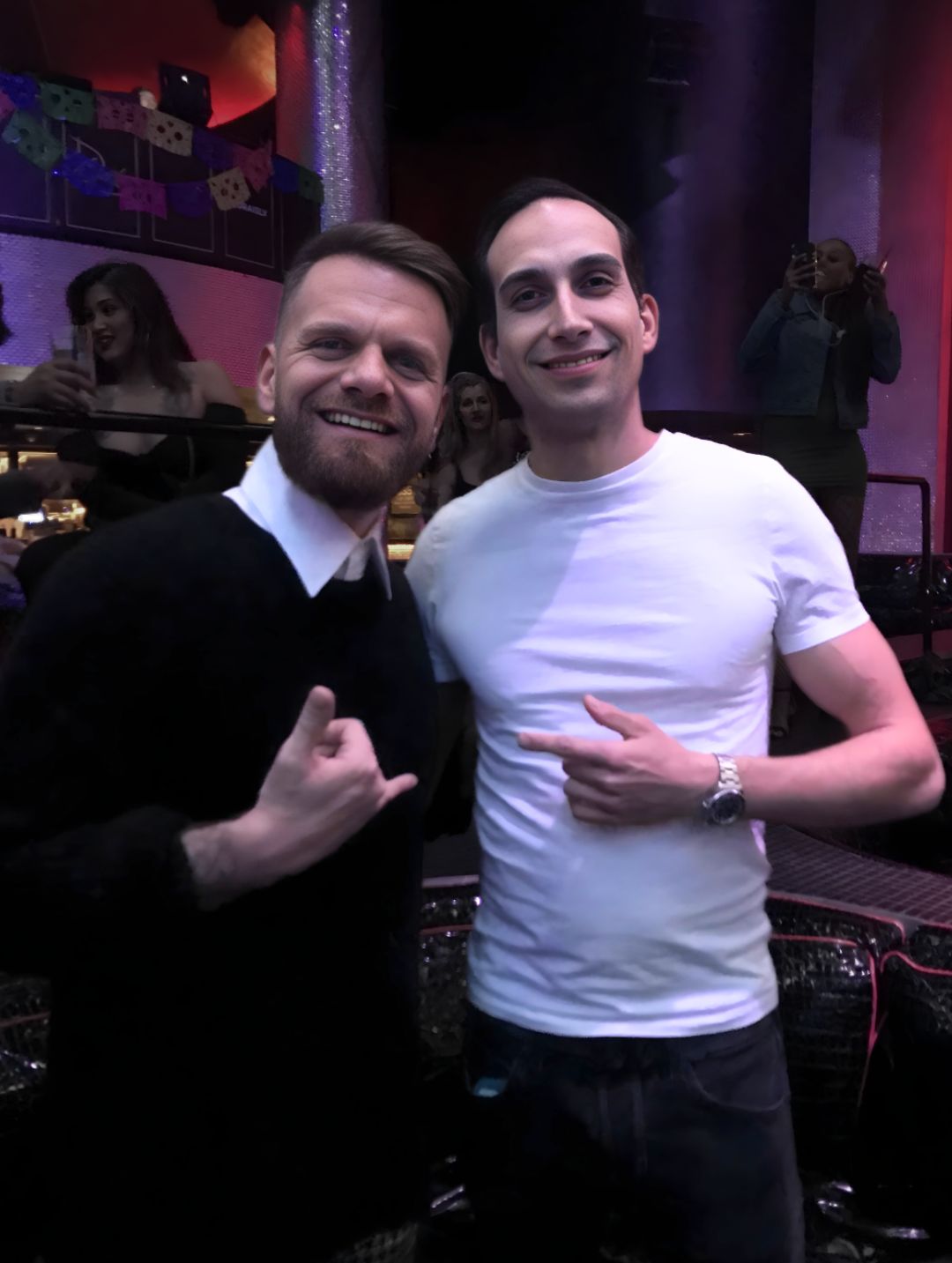 Bryan Zagury with a client on a night out in Las Vegas